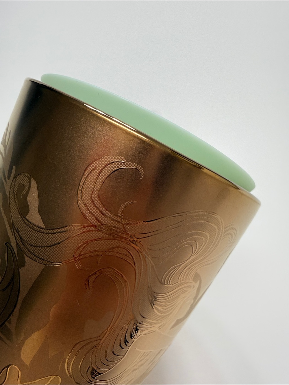 ✨STARBUCKS ✨ 2022 Copper Gold Metallic Siren Mermaid Ceramic 12oz Tumbler - Picture 13 of 15